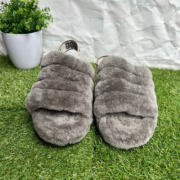 - UGG🔴Fluff yeah grey slippers 9 - Picture 10 of 13